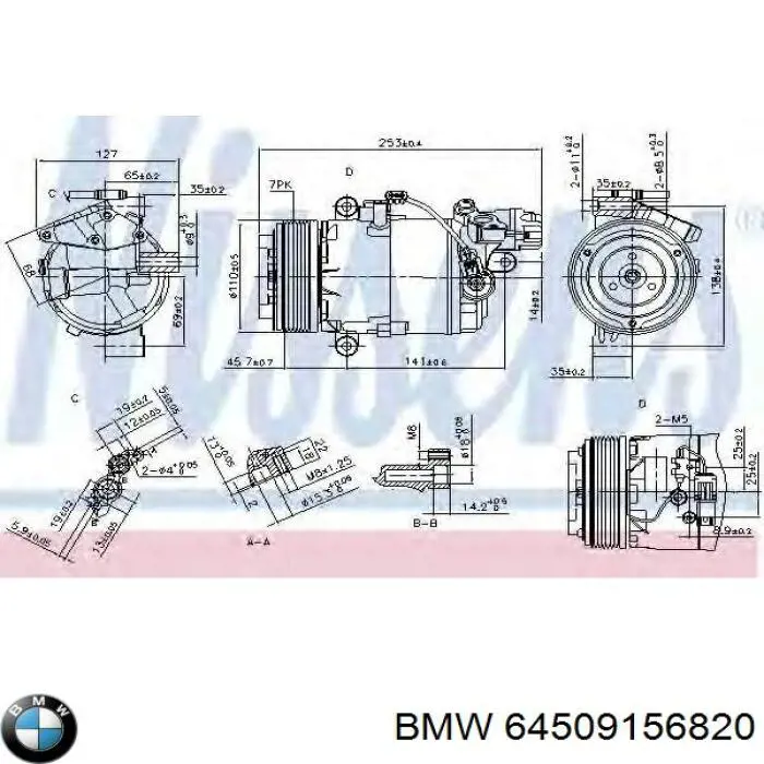 Comprar A41011B10002 BMW Compresor de aire acondicionado coche