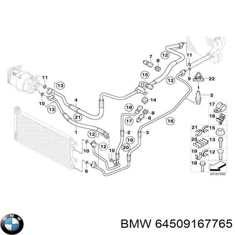 Manguera de aire acondicionado de condensador a evaporador BMW 64509167765 precio, desde 110,35 EUR