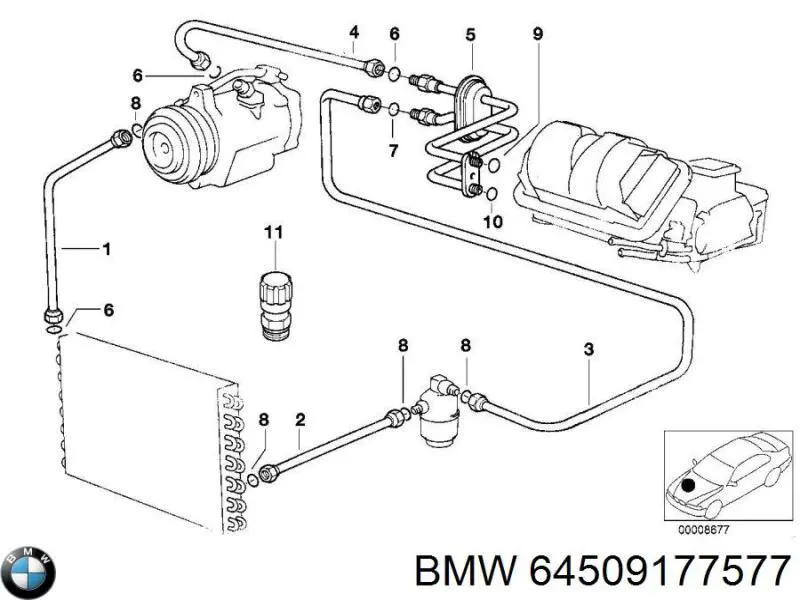 Válvula de carga de aire acondicionado BMW 64509177577 precio, desde 14,14 EUR