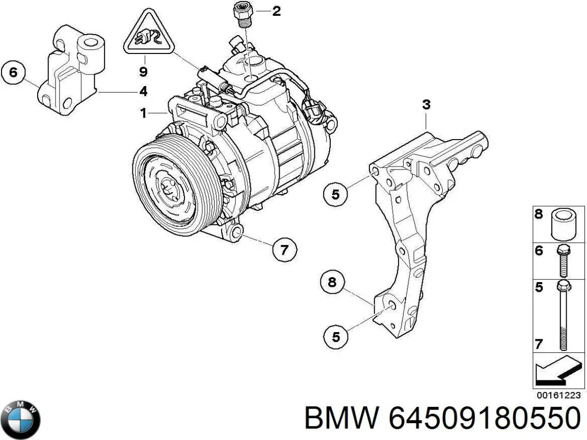 64509180550 BMW compresor de aire acondicionado