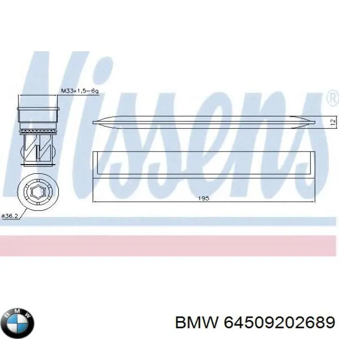 64509202689 BMW filtro deshidratador