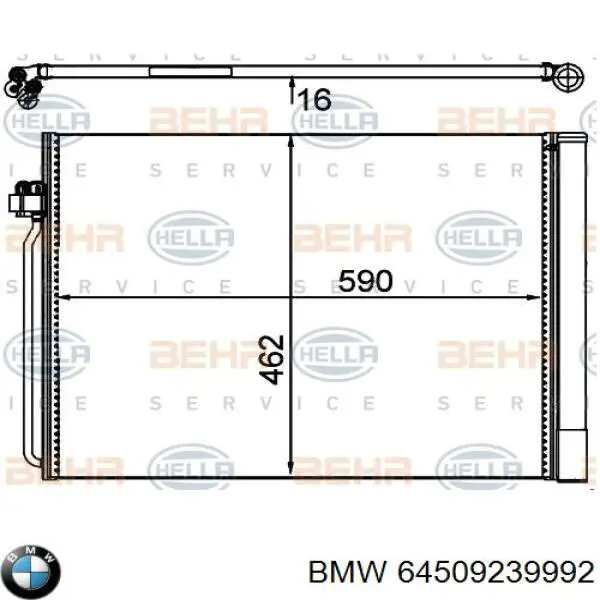 Comprar 64509239992 BMW Condensador de aire acondicionado