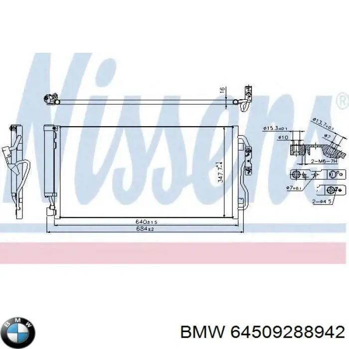 64509288942 BMW condensador aire acondicionado