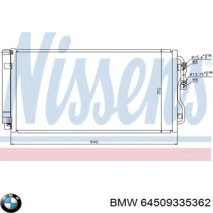 64509335362 BMW condensador aire acondicionado