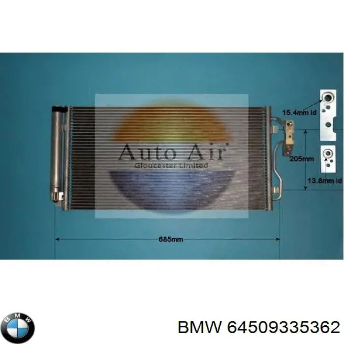 Comprar 64509335362 BMW Condensador de aire acondicionado