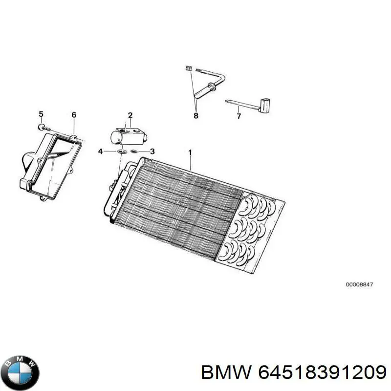 Comprar 64518391209 BMW Válvula TRV del aire acondicionado