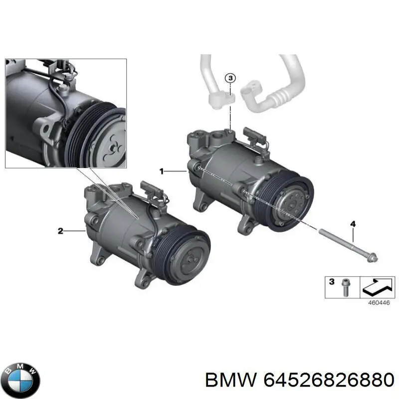 64526826880 BMW compresor de aire acondicionado