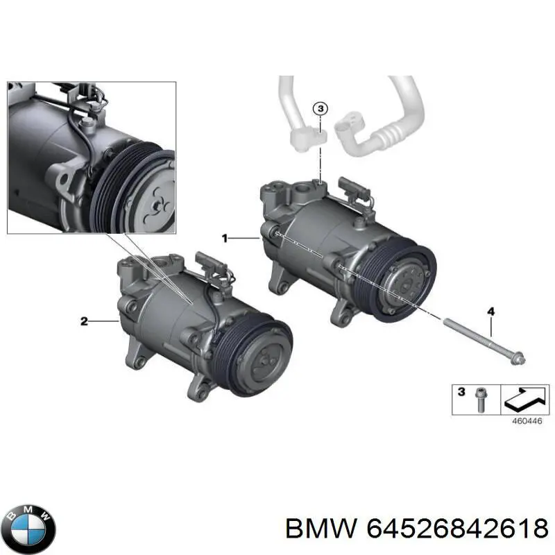 64525A21D11 BMW compresor de aire acondicionado