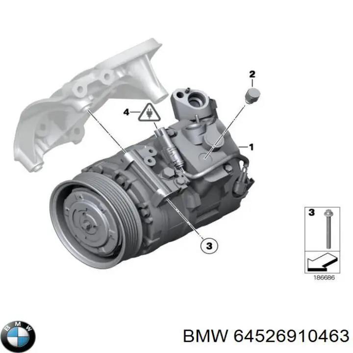 64526910463 BMW válvula de expansión, aire acondicionado