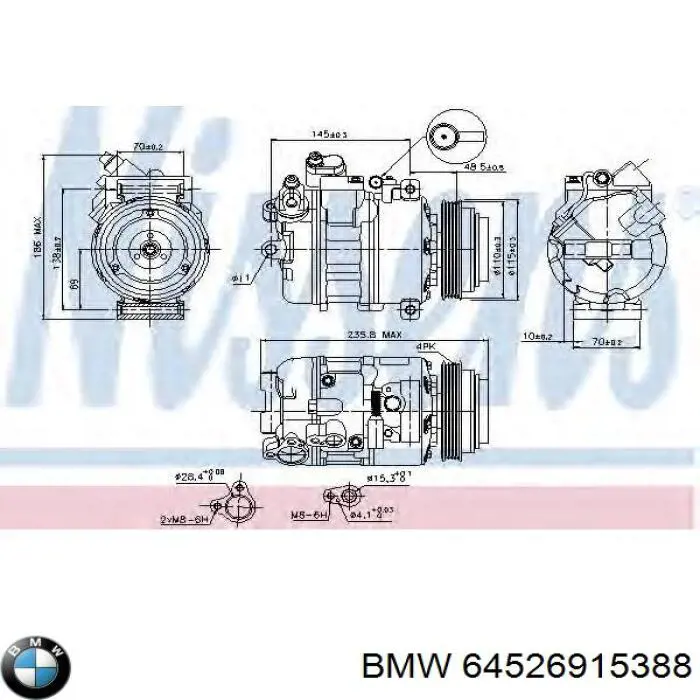 Compresor de ac BMW 4472208029