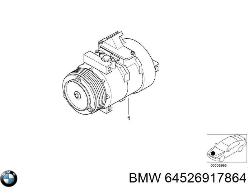 64526917864 BMW compresor de aire acondicionado