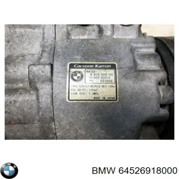Compresor de aire acondicionado 64526918000 BMW