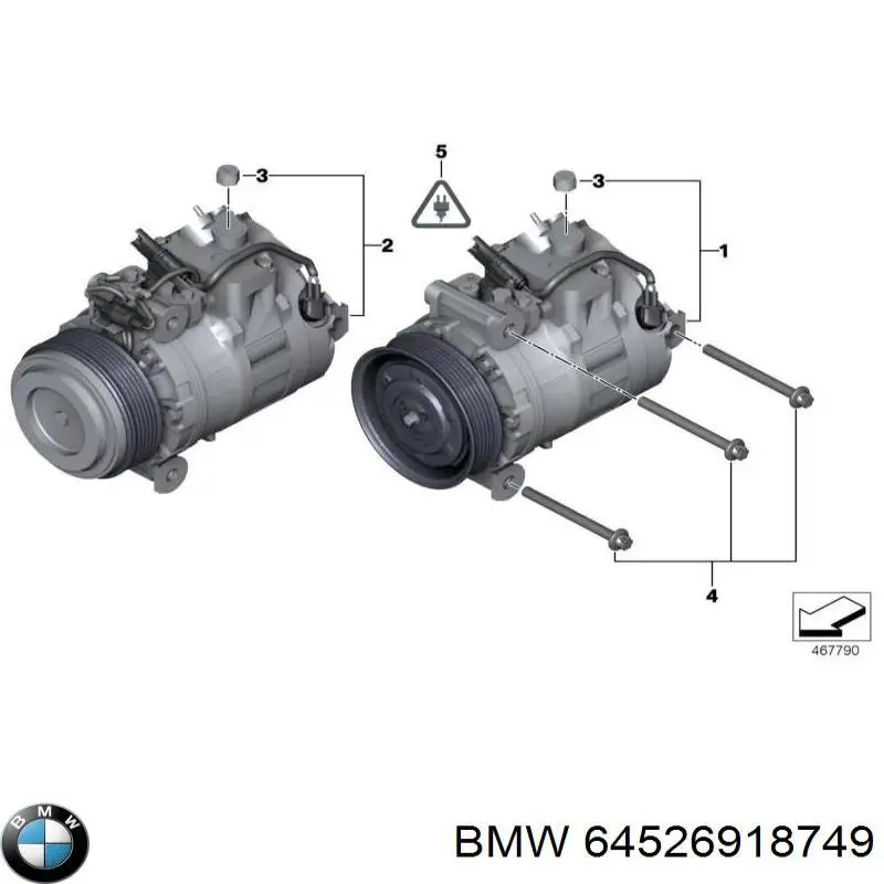 64526918749 BMW compresor de aire acondicionado