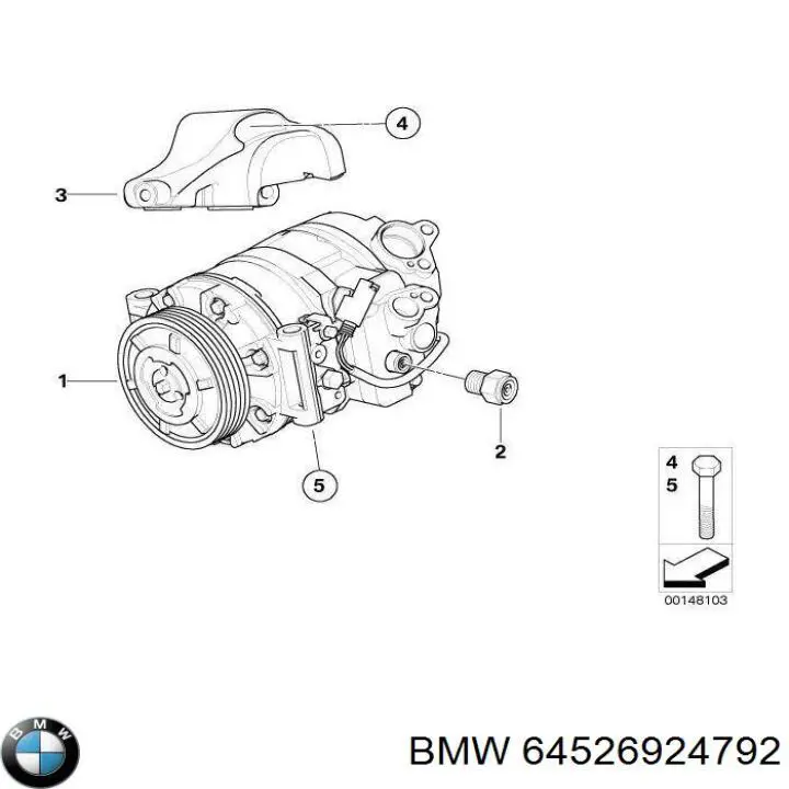 Comprar 64526924792 BMW Compresor de aire acondicionado coche