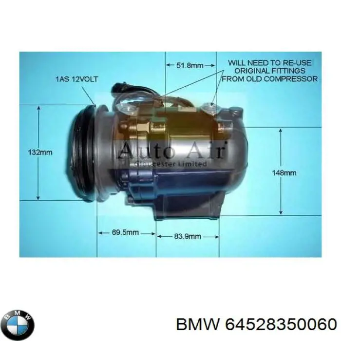 64528350060 BMW compresor de aire acondicionado