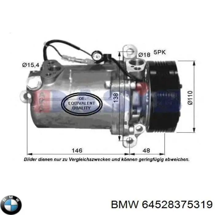64528375319 BMW compresor de aire acondicionado