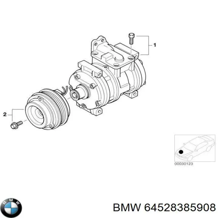 64528385908 BMW compresor de aire acondicionado