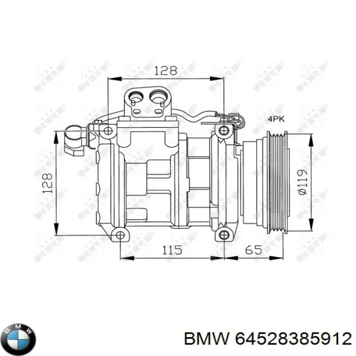 64528385912 BMW compresor de aire acondicionado