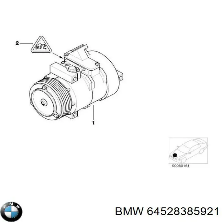 64528385921 BMW compresor de aire acondicionado