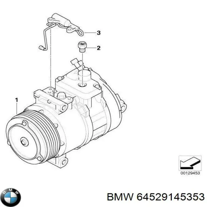 Compresor de aire acondicionado 64529145353 BMW
