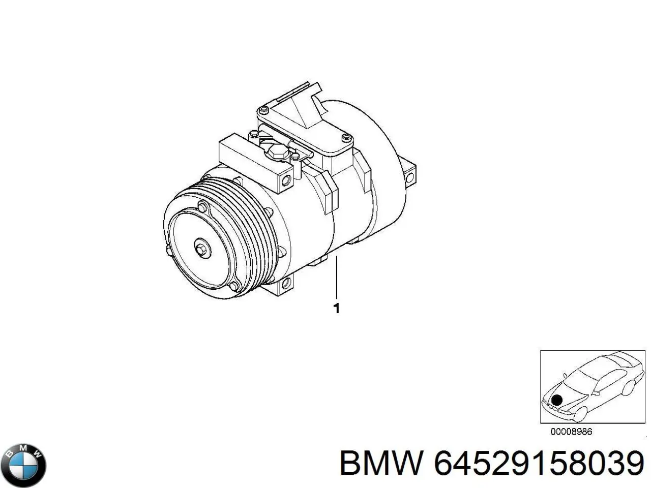 64529158039 BMW compresor de aire acondicionado