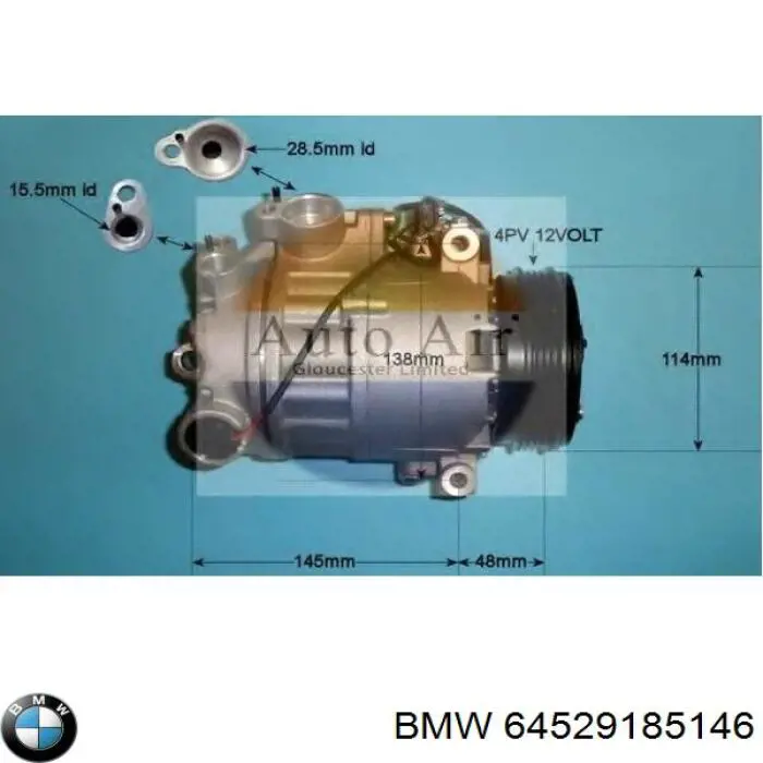 Comprar 64529185146 BMW Compresor de aire acondicionado coche