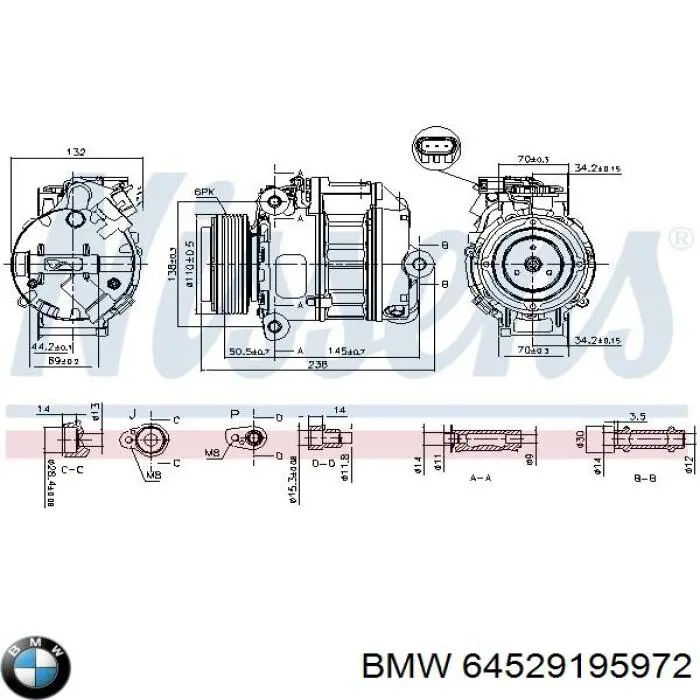 64529195972 BMW Compresor climatizador