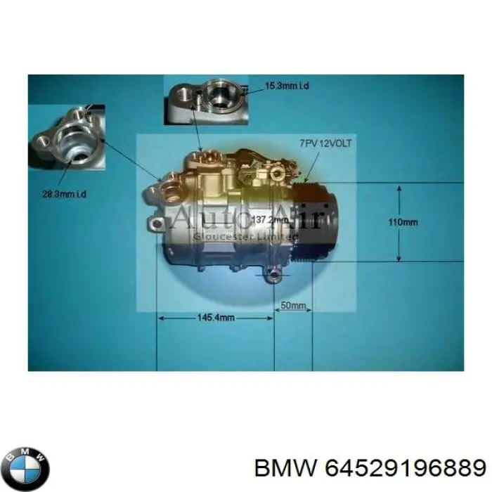 64529196889 BMW compresor de aire acondicionado