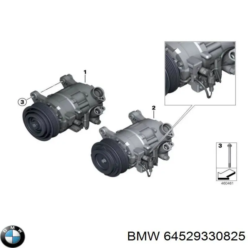 64529330825 BMW compresor de aire acondicionado