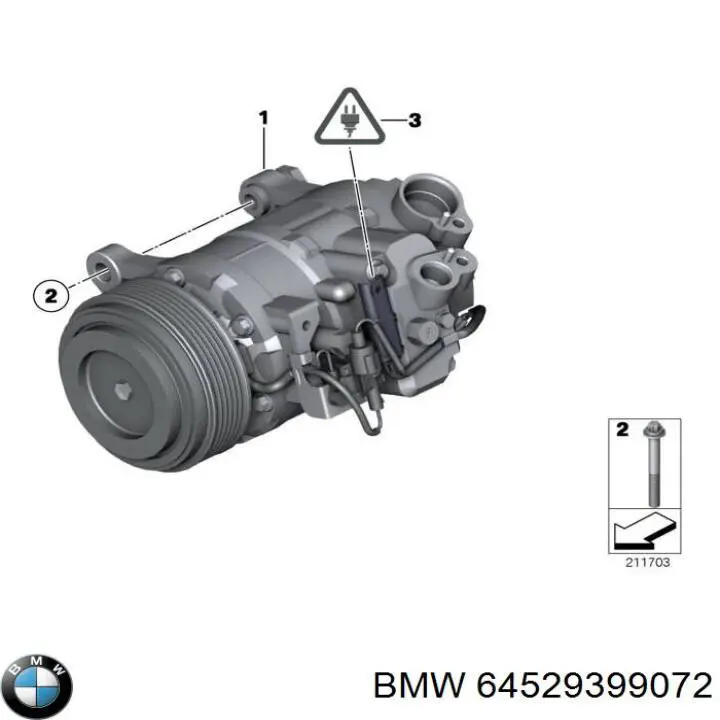 64529399072 BMW compresor de aire acondicionado