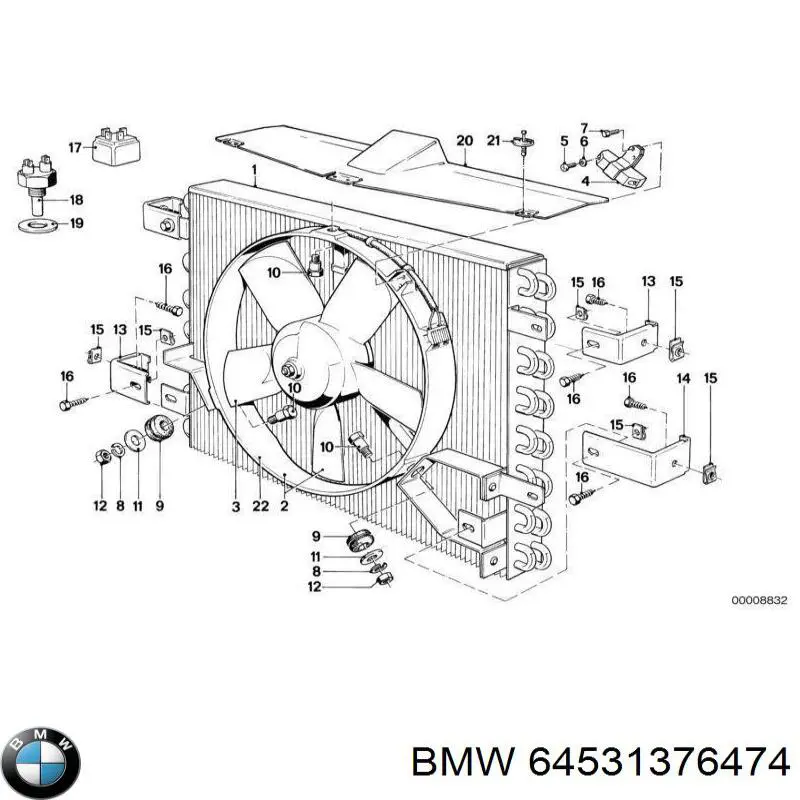 Radiador de aire acondicionado para BMW 5  E28