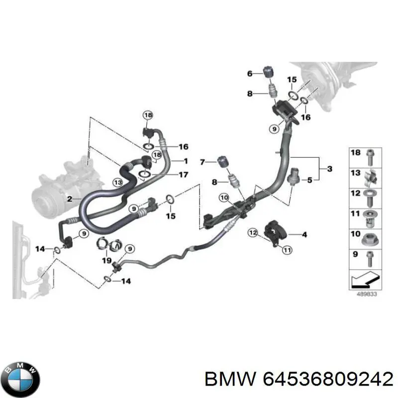 Manguera de aire acondicionado de evaporador al compresor BMW 64536809242 precio, desde 146,65 EUR
