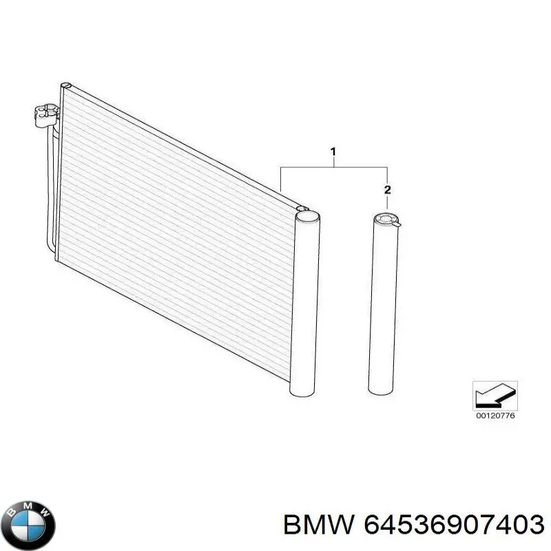 64536907403 BMW receptor-secador del aire acondicionado