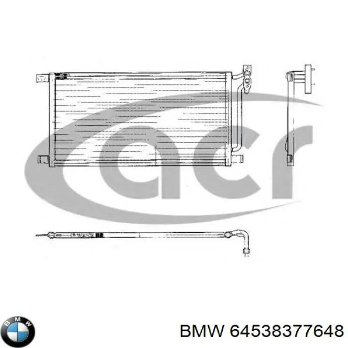 Condensador aire acondicionado 64538377648 BMW