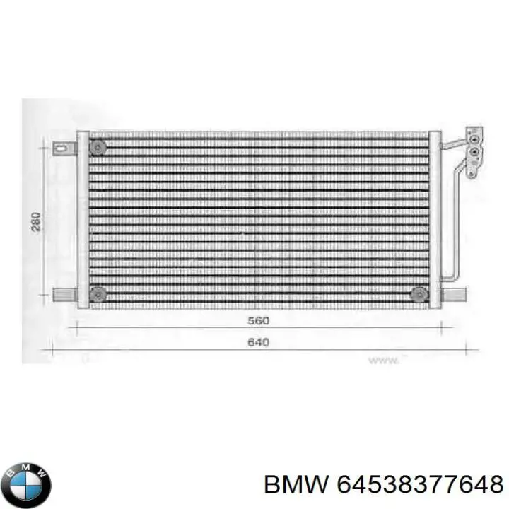 Aire acondicionado capacitor BMW 64538377648 precio, desde 39,20 EUR