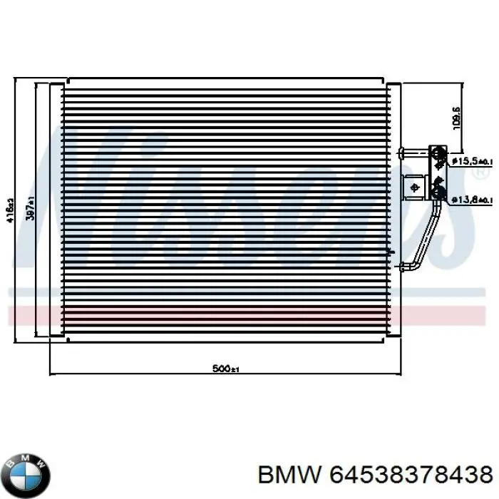 Comprar 64538378438 BMW Condensador de aire acondicionado