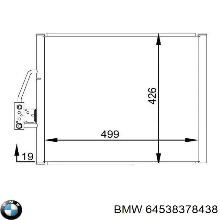 64538378438 BMW Radiador de aire acondicionado