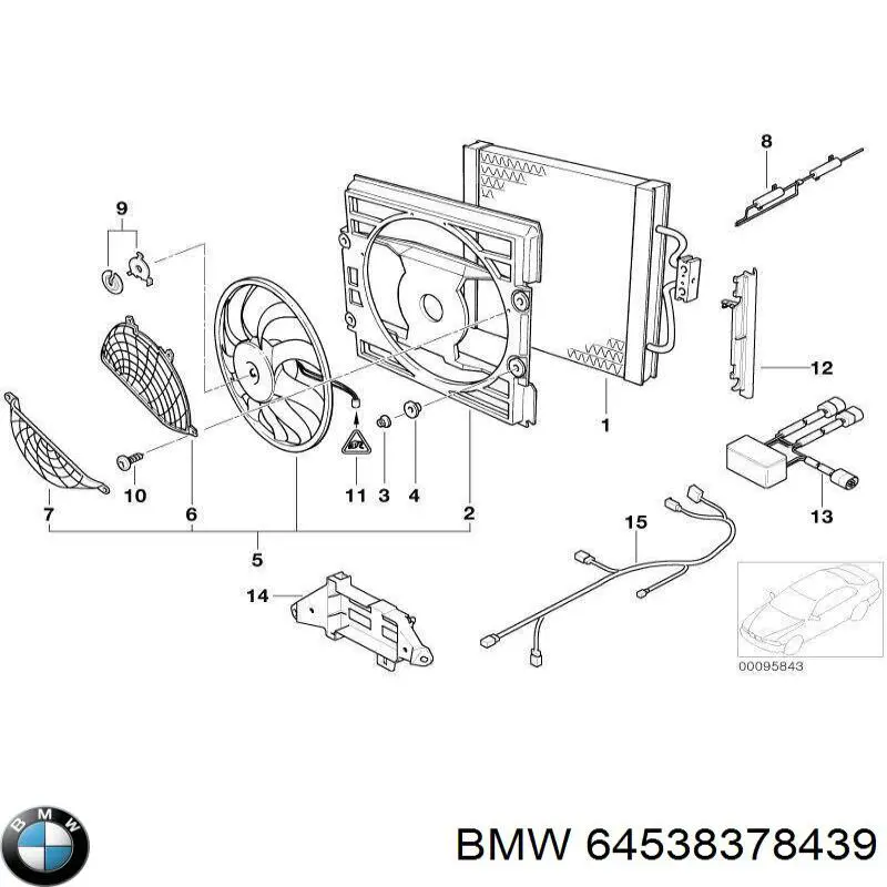 Comprar 64538378439 BMW Condensador de aire acondicionado