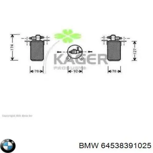 8391025 BMW Filtro deshidratante aire acondicionado