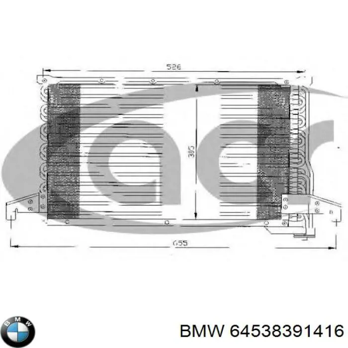 64538391416 BMW condensador aire acondicionado