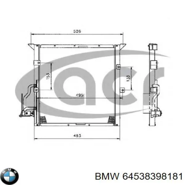 Aire acondicionado capacitor BMW 64538398181 precio, desde 58,88 EUR