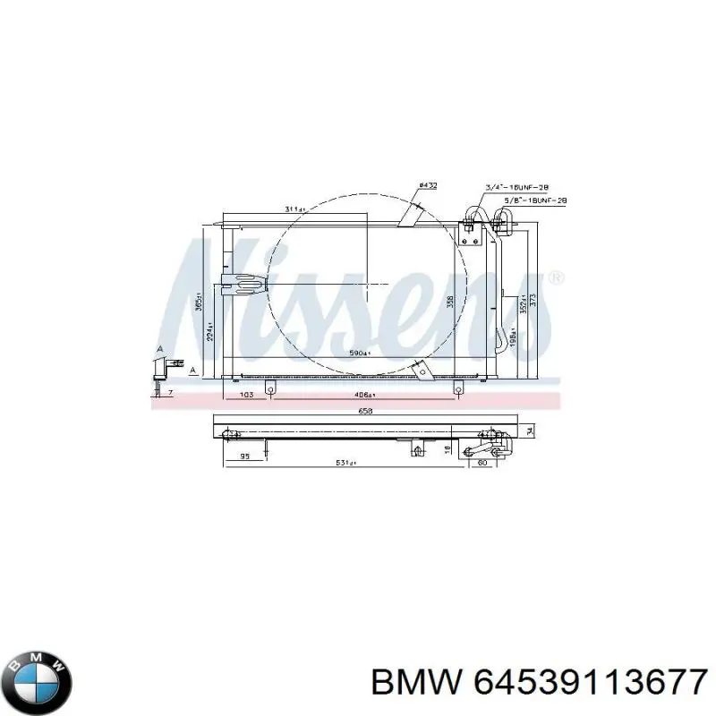Comprar 64539113677 BMW Condensador de aire acondicionado