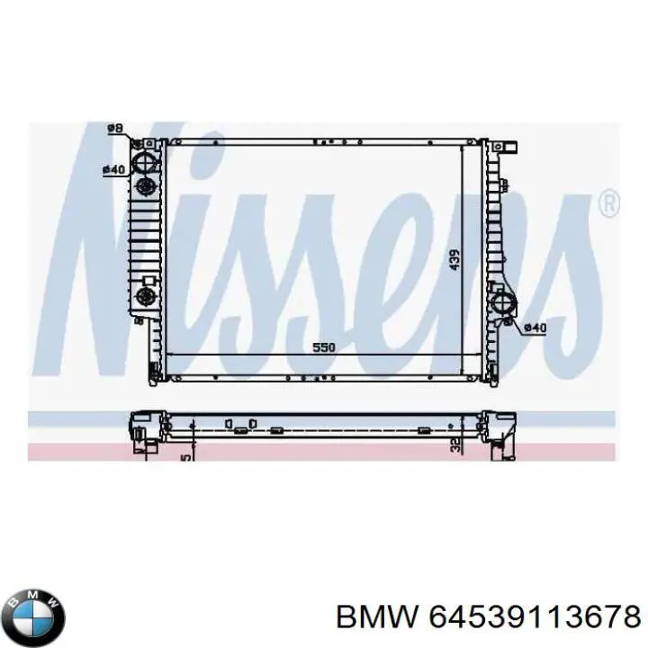 Condensador aire acondicionado 64539113678 BMW