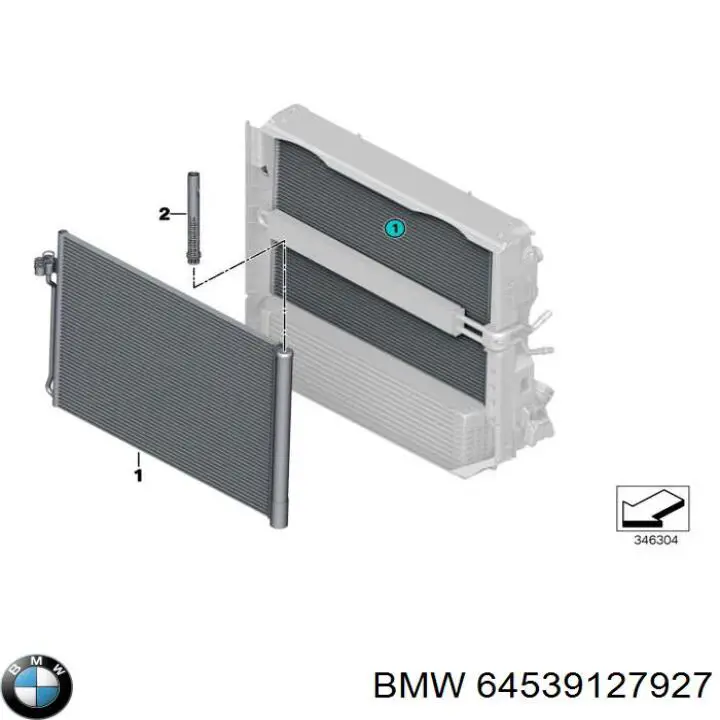 64539127927 BMW receptor-secador del aire acondicionado