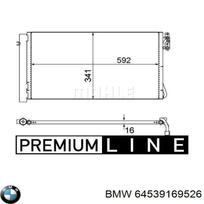 Aire acondicionado capacitor BMW 64539169526 precio, desde 95,86 EUR