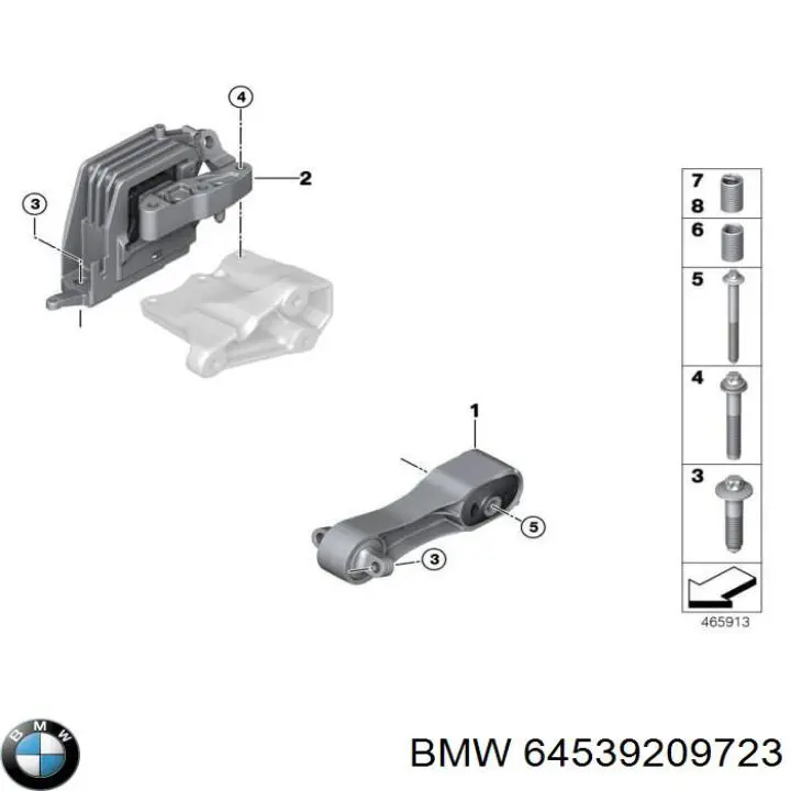 Manguera hidráulica, dirección,de depósito a bomba hidráulica BMW 64539209723