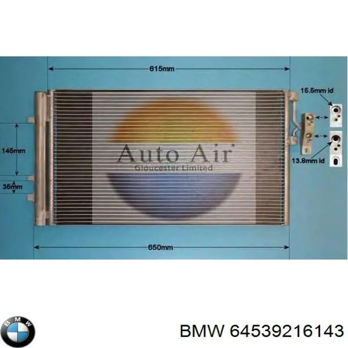 Condensador aire acondicionado 64539216143 BMW