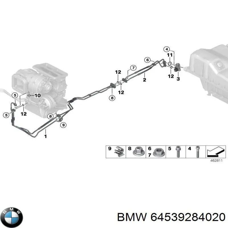 64539284020 BMW junta, tubo de escape