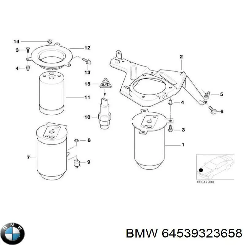 Comprar 64539323658 BMW Sensor de presión del sistema de aire acondicionado