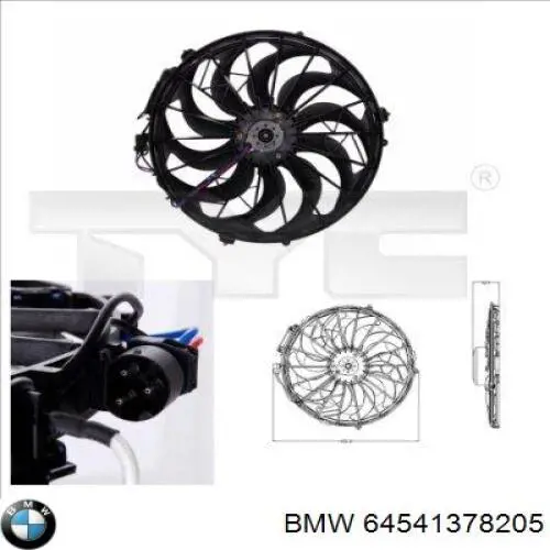 64541378205 BMW ventilador habitáculo